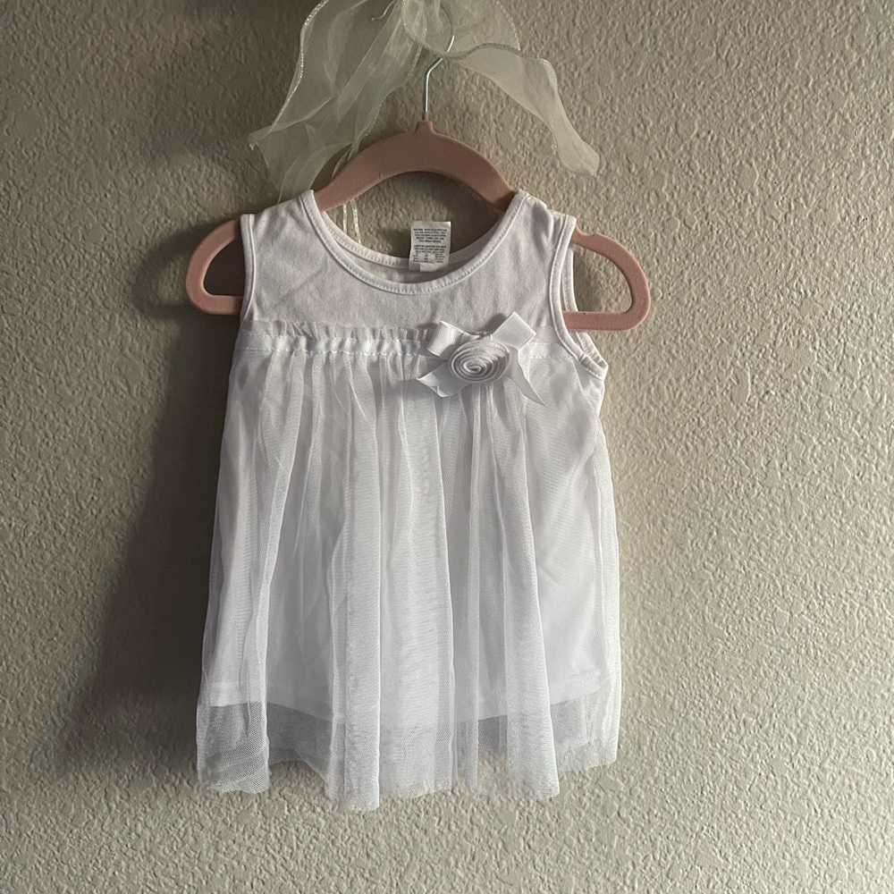 Toddler Girl White Formal Tunic